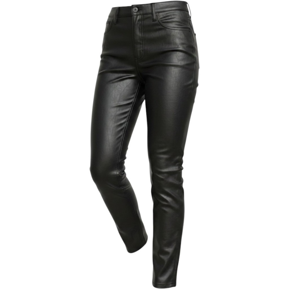 Abercrombie & Fitch Vegan Leather Pants Women 4L Black NWT Ultra High‎ Rise